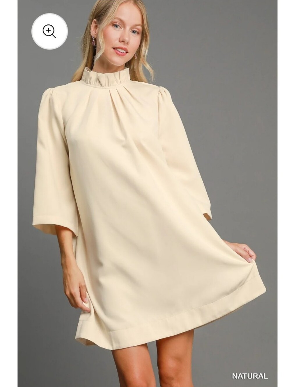 Umgee Dress Tie Ruffle Neck Size Small